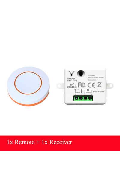 Choice1 1x جهاز استقبال 1xRC CENFAYA 433HMz لاسلكي بزر دائري 110 فولت 220 فول...