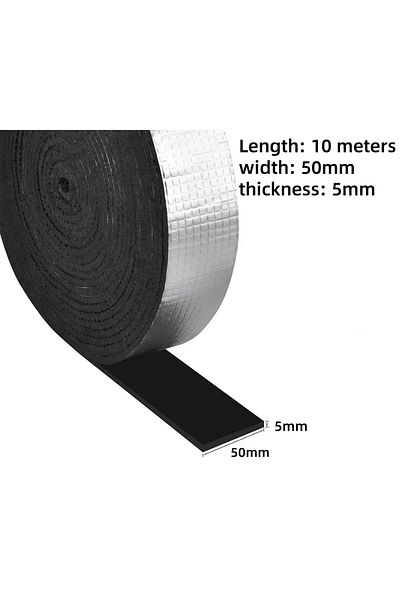Choice 1roll 10M x 50mm 10M Foiled Fiberglass Pipe Insulation Wrap Tape Self-adhesive Water Pipe Wrap Insul