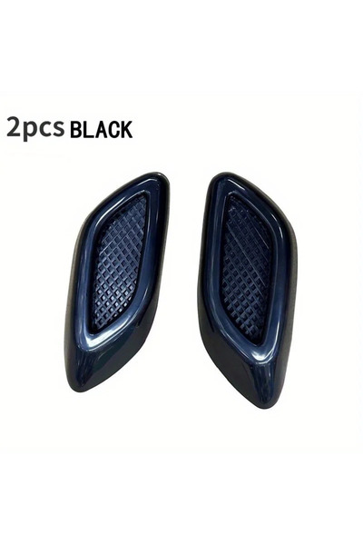 Choice قطعتان أسودتان/6 قطع من زينة رفرف السيارة، فتحة تهوية جانبية عالمية لت...