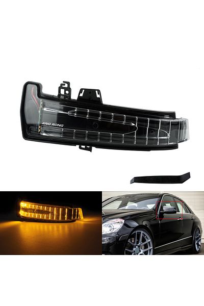 Choice Yellow ANGRONG Left Wing Mirror LED Indicator Turn Signal Light For Mercedes Benz A B C Class W176 W