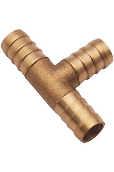 Almencla 3-Way 1/2" (12MM) Tee Brass Hose Fitting Intersection/Split Brass Water/Fuel/Air