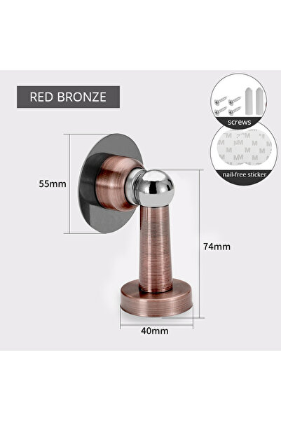 Choice7 مانع باب مغناطيسي من الفولاذ المقاوم للصدأ بلون البرونز الأحمر من KAK...