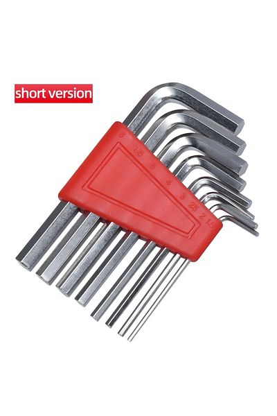 Choice 1 small 8pcs Allen Wrench Metric Wrench Inch Wrench L Wrench Size Allen Key Short Arm Tool Set Easy