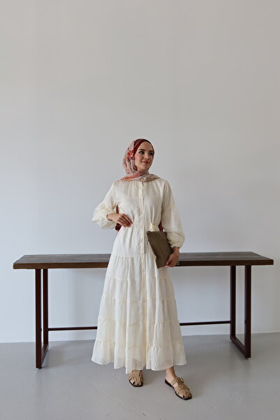 HYWONA Juliet Komple Astarlı Kloş Modal Elbise