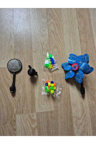 Hobbys Çocuk Bisikleti Aksesuar Seti Rüzgar Gülü+ Ayna+ Zil+ Jant Süsü