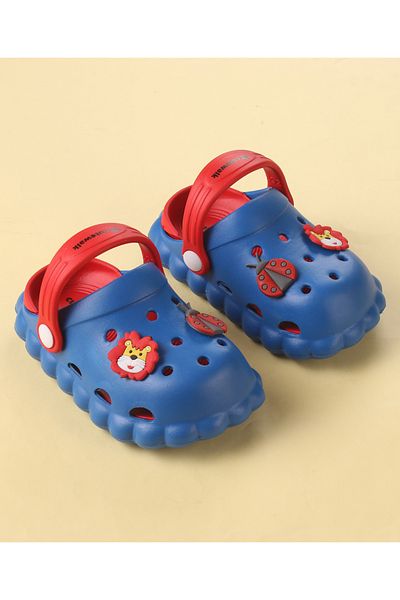 Cute Walk by Babyhug Clogs with Back Strap Closure & Animal Appliques - Blue