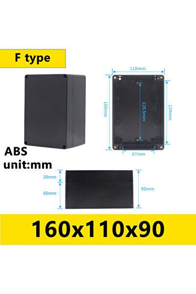 Choice11 FB160X110X90 أسود خارجي مقاوم للماء صندوق بلاستيكي حافظة أدوات المشر...