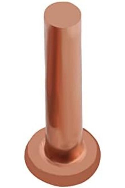 Generic Flat Head Solid Copper Rivets Nuts Copper Flat Head Semi-Tubular Rivets for Household Automobile Ind