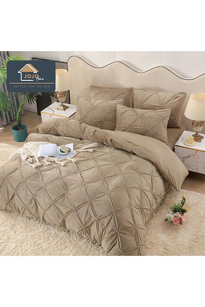 OEM Velvet Bedding Set, 4 Pieces, 180x200cm, Dark Cream, LFC803