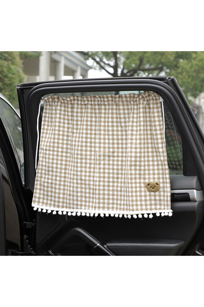 choice2 ستائر تظليل الشمس العالمية للسيارة، قطعة واحدة، بنية اللون، بتصميم دب كرتوني لطيف، تصميم نافذة جانبية خلفية، زجاج أمامي للسيارة