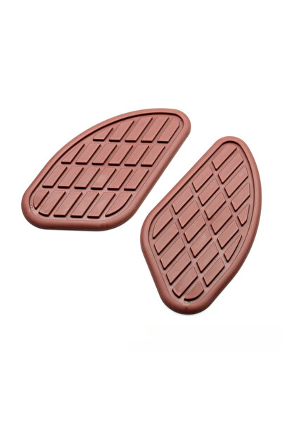 choice2 Brown 2Pcs Retro Motorcycle Cafe Racer Gas Fuel Tank Sticker Protecto...