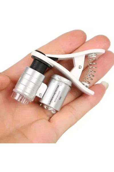 Ninth World Universal Clip Microscope 60X LED Jewelry Magnifying Glass Focusing Adjusted Pocket Microscope wi...