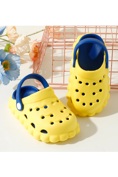 SAPS Solid Back Strap Closure Clogs - Yellow