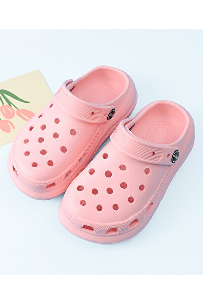 SAPS Solid Back Strap Closure Clogs - Pink