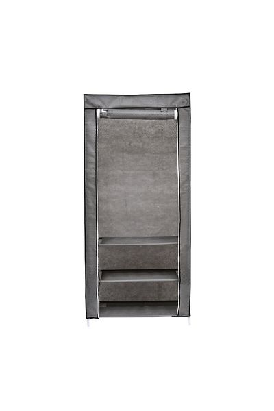 OEM Dulap textil, structură metalică, 160 x 70 x 45 cm, gri