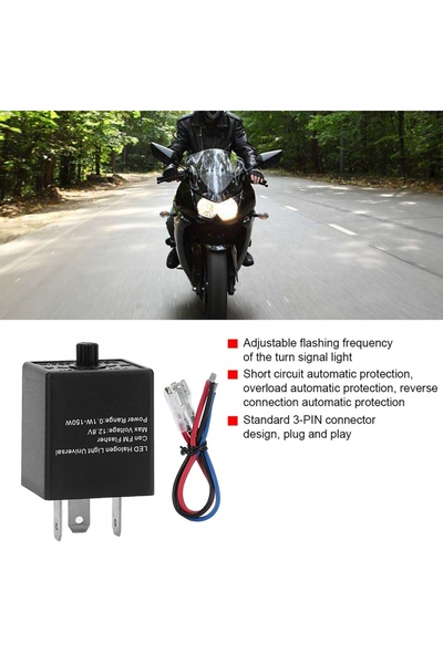 Choice 12 فولت 3 دبابيس قابل للتعديل LED فلاشر مرحل ضوء الانعطاف وامض للسيارا...