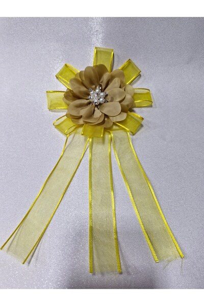 Ypc Panglică cu ace cu piatră de perle de flori de bochca (5 bucăți)