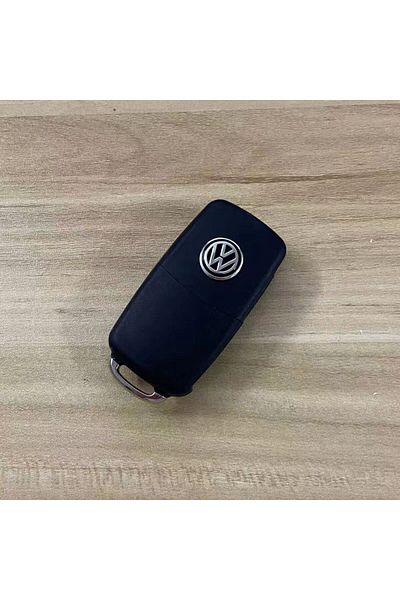 Choice قطعتان من ملصقات مفاتيح السيارة VW باللون الأسود مقاس 14 مم، ملحقات سلسلة مفاتيح التحكم التلقائي لسيارات فولكس فاجن VW Rline