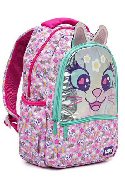 Wia Sweet Cat Girl's 3-Piece Primary School Bag Set