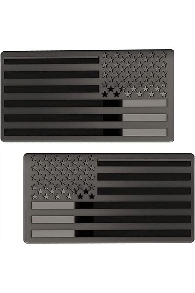 Choice of 2 Matte Black US American Metal Emblem Made from Aluminum Alloy - Perfect for Any Vehicle, Truck,
