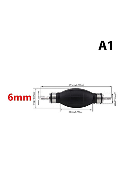 choice2 A1 6mm/8mm/10mm/12mm Hand Fuel Pump Line Aluminum Hand Primer Bulb di...