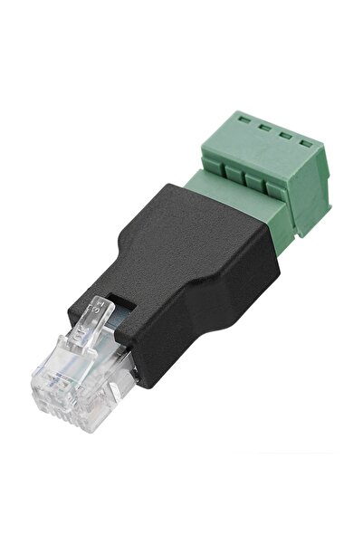 Choice موصل إيثرنت أخضر عسكري RJ11 6P4C ذكر إلى موصل طرفي لولبي رباعي الدبابيس