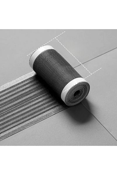 Choice 7cm Light Grey 1 Roll 5m/196.85in Disposable Cuttable Bathroom Floor Drain Sticker Shower Sewer Mesh