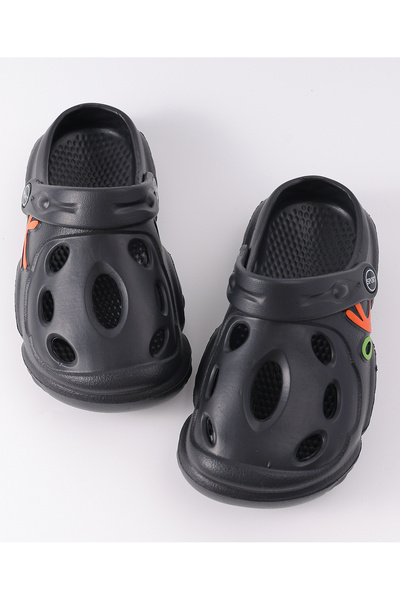 SAPS Printed Clogs with Backstraps - Black