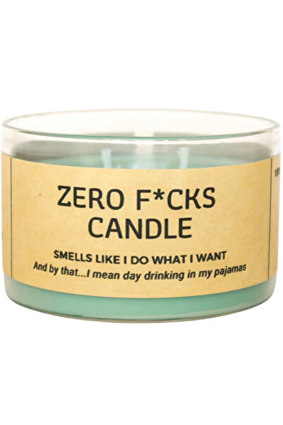 Candles with a mood Lumânare parfumată cu ceară de soia ZERO F*CKS lemn de sa...