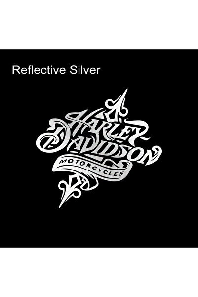Choice ملصقات خزان الوقود للدراجات النارية العاكسة باللون الفضي بتصميم كلاسيك...