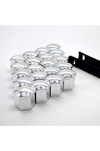 Choice14 17mm 20pcs Plated Silver 17mm/19mm/21mm 20Pcs Car Wheel Nut Caps Pro...