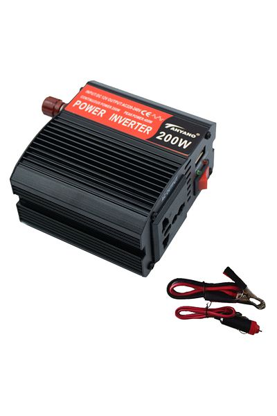 Choice WHITE 200W Portable Power Inverter Car Inverter Solar Inverter USB DC 12V to AC 220V Conversion USB