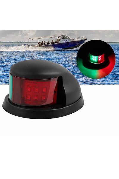 Choice 1PC black Red Green LED Boat Navigation Light 12V Waterproof Sailing Signal Lamp Marine Yacht Starbo
