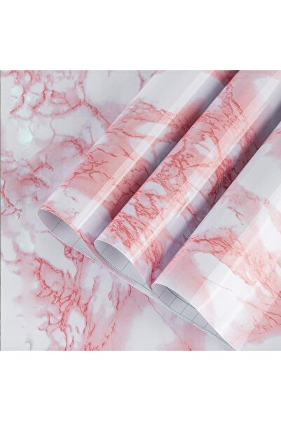 Choice ملصقات مقاومة للزيت للمطبخ باللون الوردي والأخضر مقاس 45 × 200 سم، مناسبة لتجديد الأثاث المنقوش بالرخام