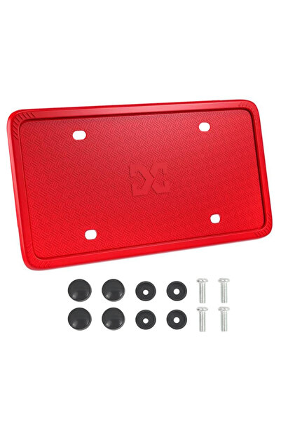 Choice1 Red License Plate Frames, Silicone License Plate Cover, Rust-Proof Li...