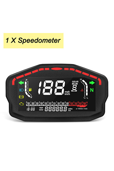 Choice Gauge without Sensor 12V Universal Motorcycle LCD Tachometer Outboard ...
