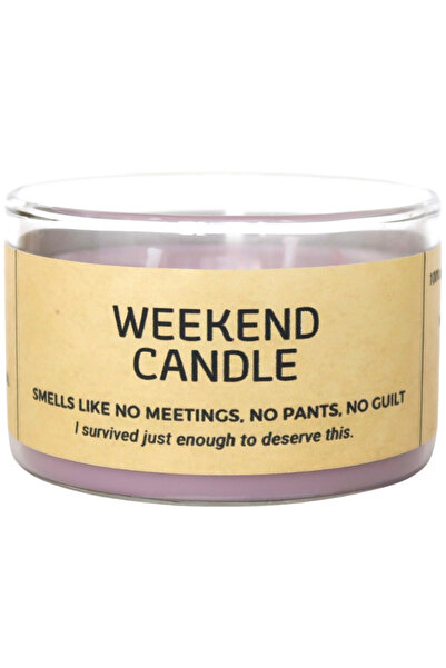 Candles with a mood Lumânare din ceară de soia turnată manual WEEKEND cu bezea prăjită - cașmir - vanilie 190 g