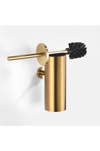 Generic TINYROW Toilet Brush with Holder for Bathroom Toilet Bowl Brush Wall Mounted Toilet Brush Brushed Go