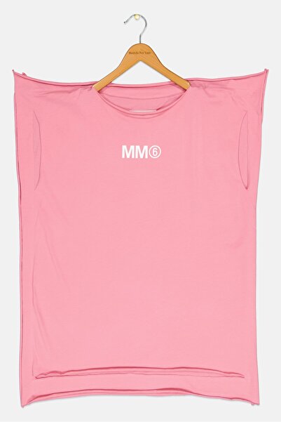 Maison Margiela فستان MM6 By Kids Girl بأكمام قصيرة وشعار العلامة التجارية، و...