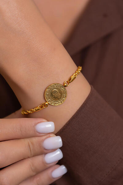 Bayar Gold 14 Ayar Halat Zincir 22 Ayar Çeyrek Bileklik