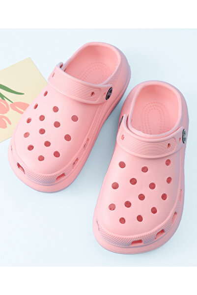 SAPS Solid Back Strap Closure Clogs - Pink