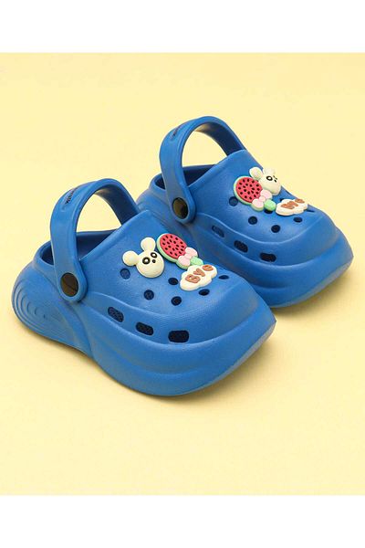 Cute Walk by Babyhug Cute Walk by Babyhug Clogs with Back Strap & Animal Applique - Blue