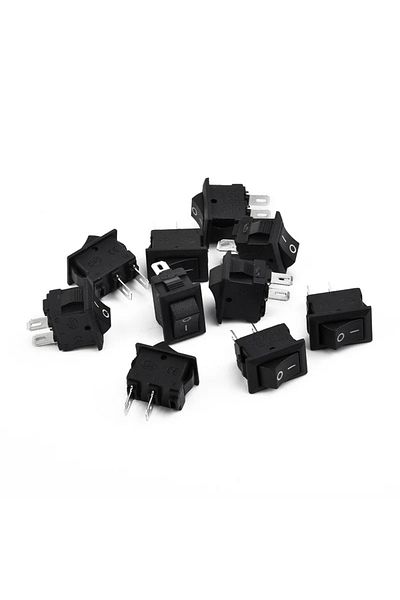 Choice 10 Pcs Auto Car Truck Boat Round Rocker 250V 3A 2-Pin ON/OFF Toggle SPST Switches Rocker Switch 1...