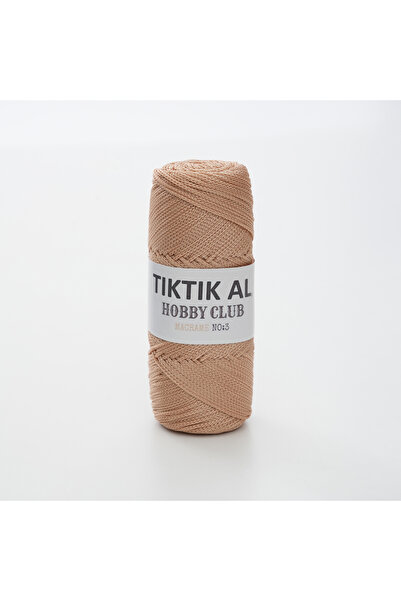 TıkTık AL kamel Makrome Polyester Hobi Ipi Gri 100gr