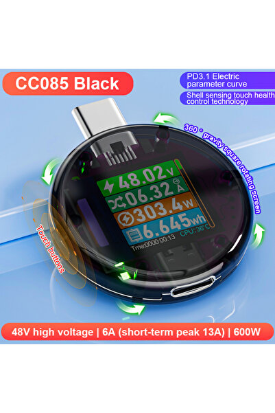 choice2 جهاز اختبار كشف الشاحن PD3.1 من النوع C بقدرة 48 فولت 12 أمبير باللون...