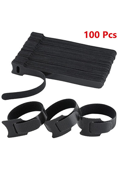 Choice1 100pcs-Black 100pcs Releasable Cable Organizer Ties Mouse Earphones W...