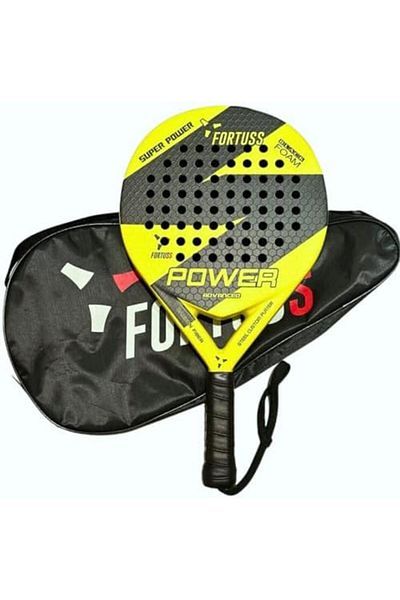 FORTUSS Padel Tennis Racket - Full Carbon Fiber - 3D Hexagon Surface with Light EVA Memory Flex Foam