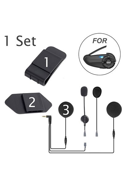 Choice 1 Set (3 in 1) EJEAS Q7 New Style ​Mounting Clip Double-Sided Tape Base 2in1 Earphone Headset for Qu