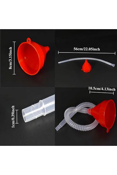 Choice Long Pipe Detachable Hose Filling Funnels Car Refueling Funnel Telescopic Extension Car Motorcycl...