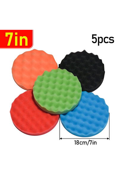 Choice1 5 Pcs 7inch 5Pcs 5"6" 7" 150/180mm Buffing Polishing Sponge Pads Kit ...